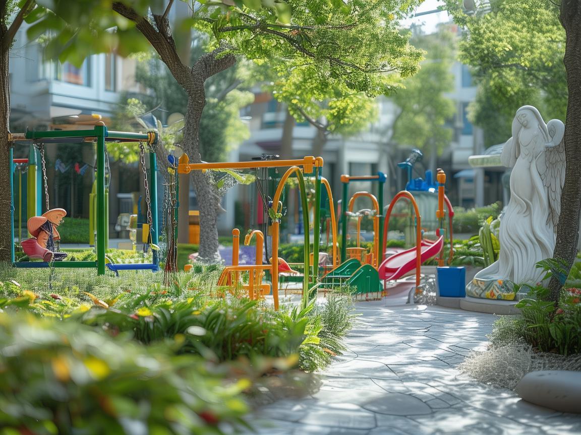 医院休闲广场儿童游乐区，守护小天使的欢乐角落