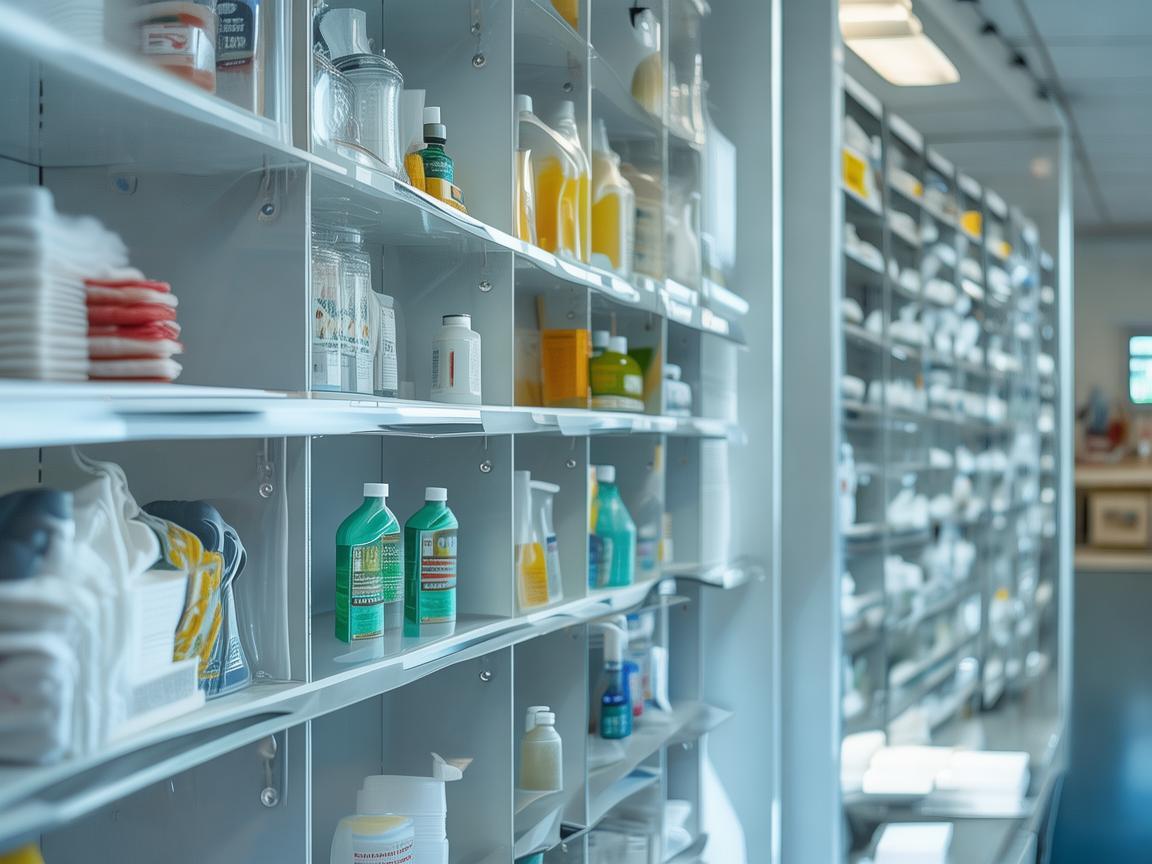 如何高效利用墙面清洁用品架，提升护理部物资管理效率？