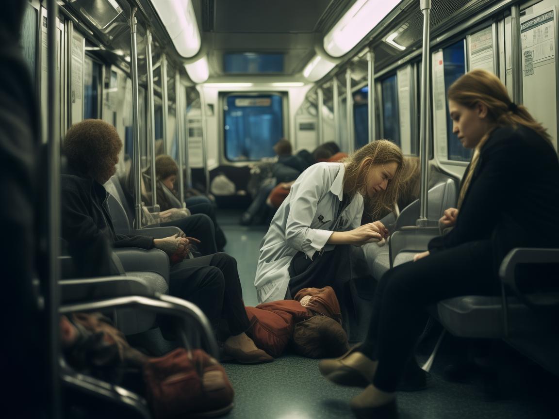 地铁车厢内的紧急护理,当突发状况遇上公共交通 地铁车厢内的紧急护理,当突发状况遇上公共交通