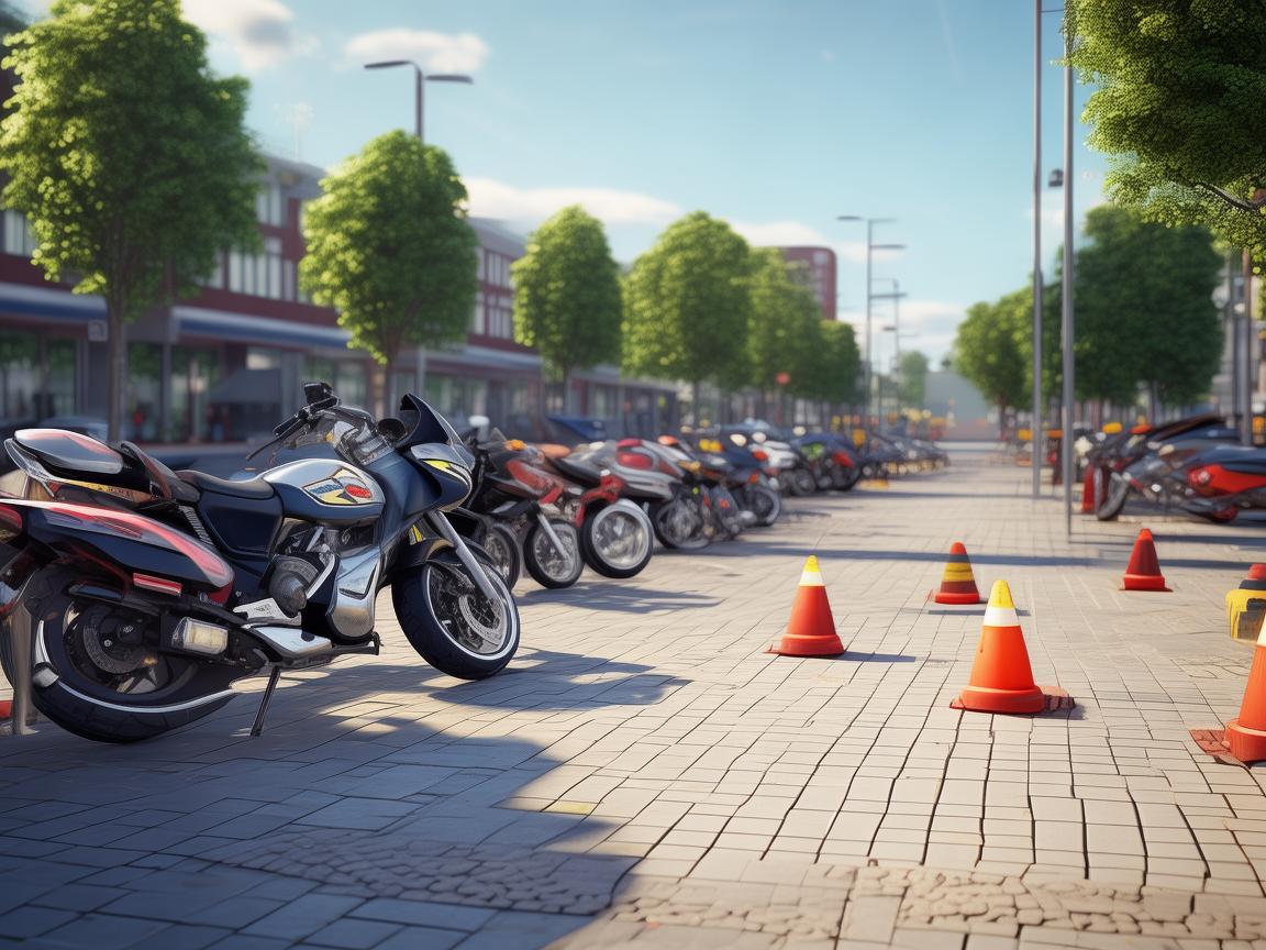 摩托车停车区，如何确保患者安全与车辆有序？