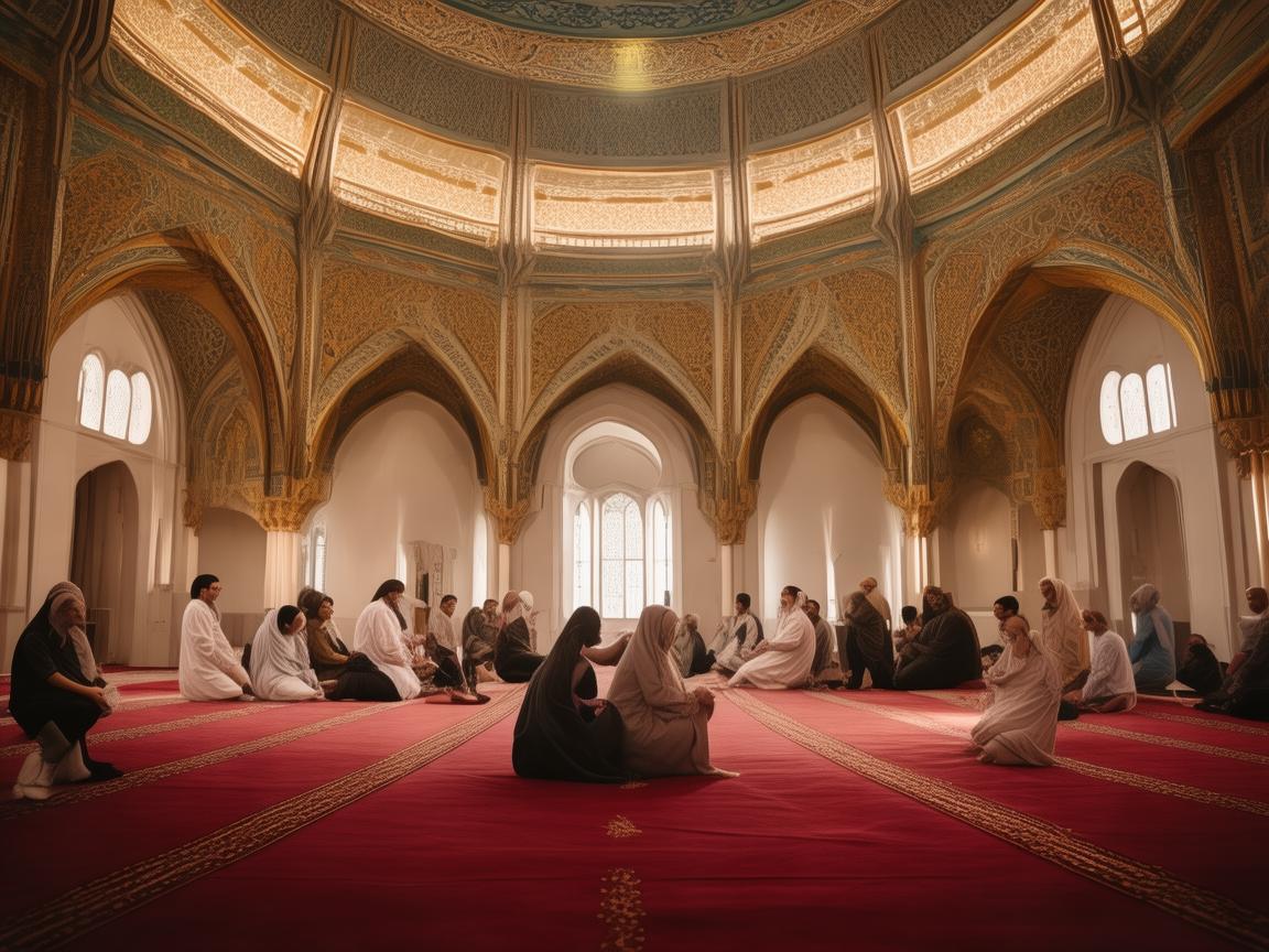 在清真寺礼拜堂中，如何确保患者与信徒的宗教和谐共融？