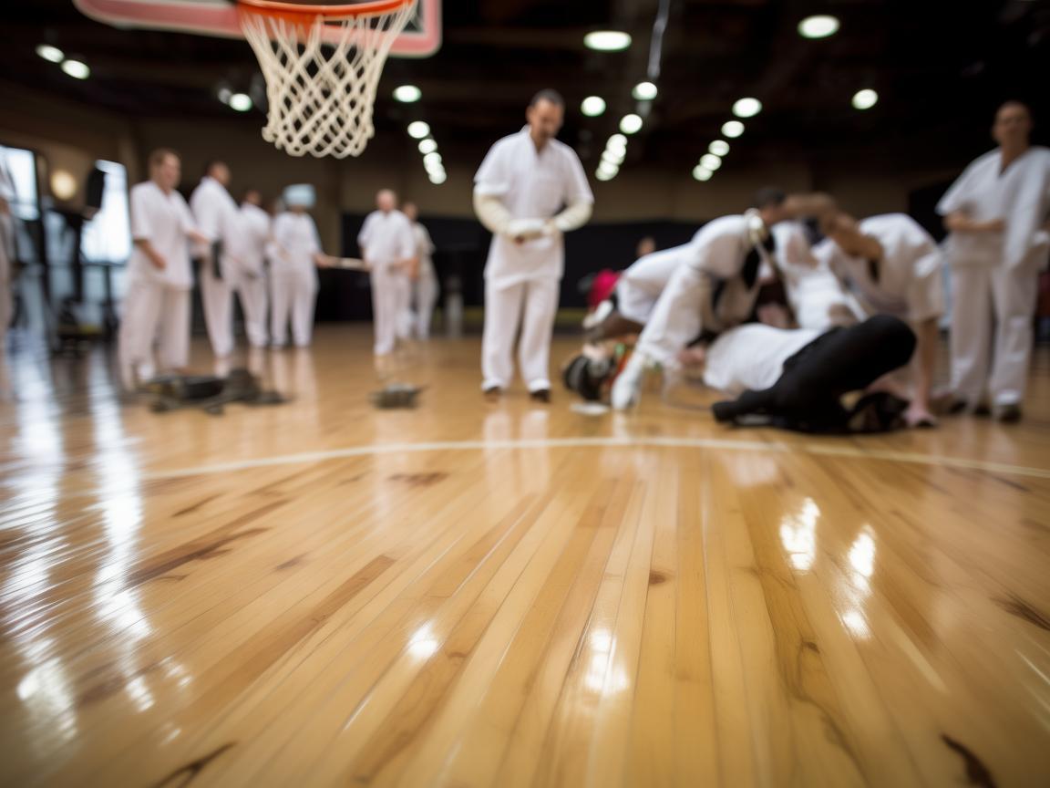 篮球场篮筐下，如何确保急救措施的快速响应？