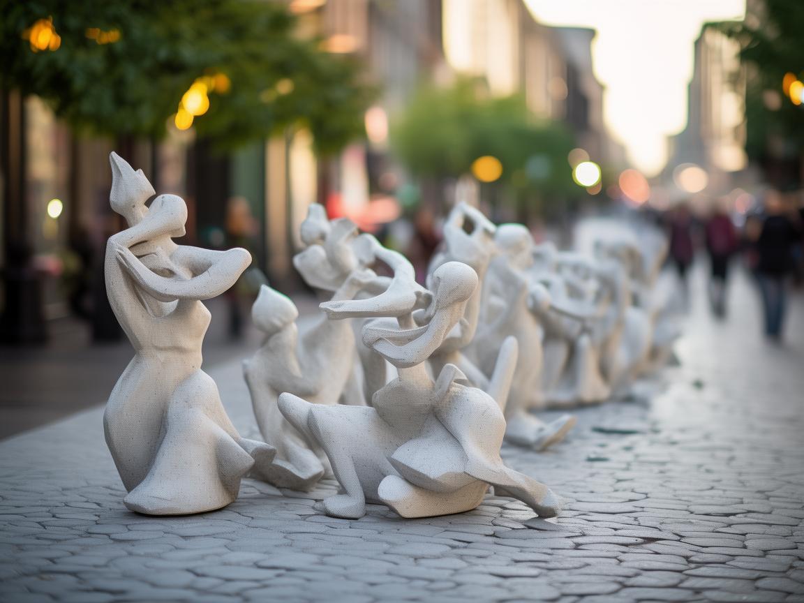 步行街雕塑，如何促进公共健康与社区互动的巧妙设计？