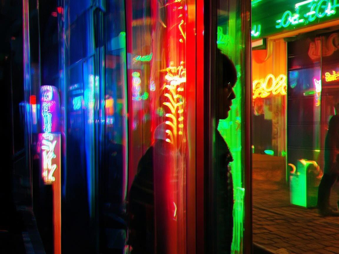 酒吧街霓虹灯映照下的护理坚守