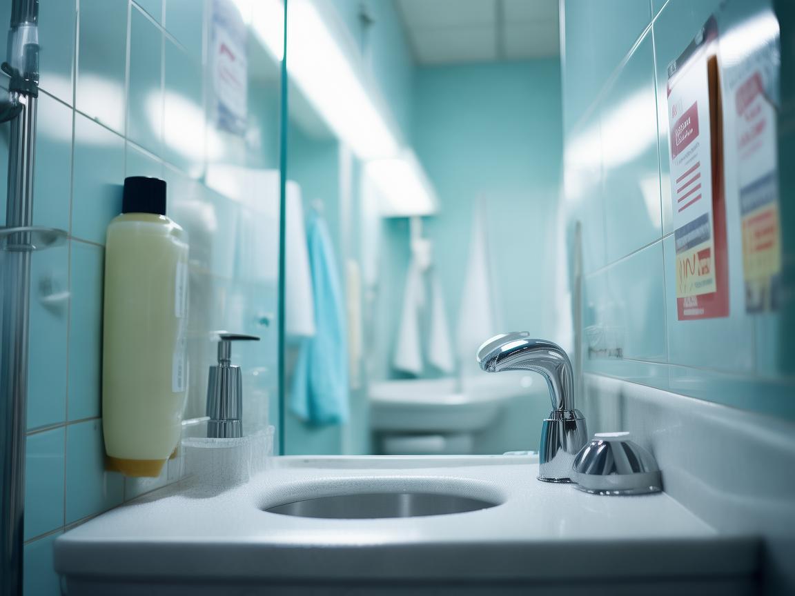 如何确保医院洗手盆的清洁度，以防止交叉感染？