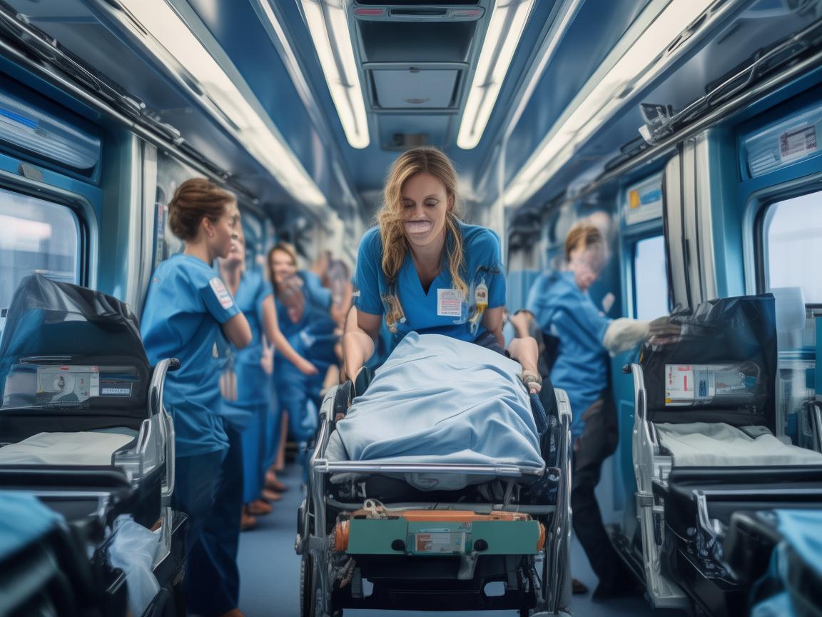 动车组护理，如何在紧急情况下确保患者安全转移？